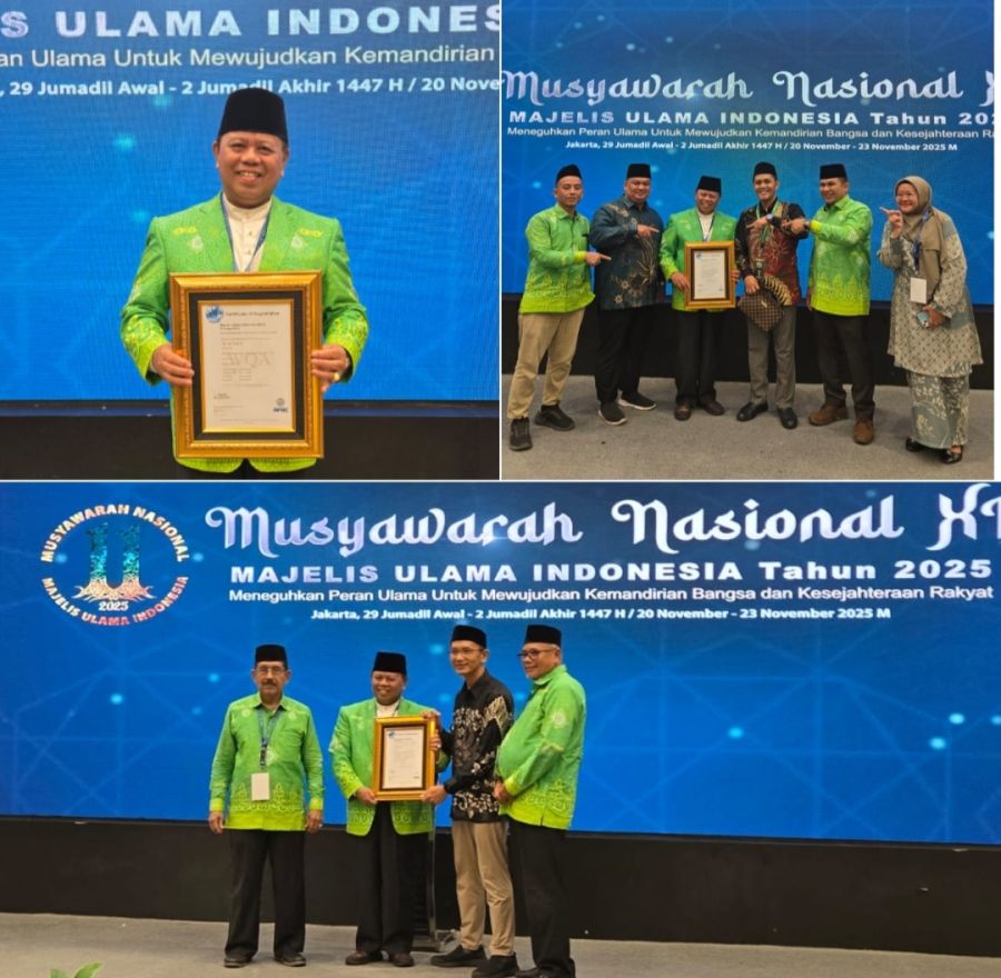 Di Forum Munas XI, MUI Riau Raih Sertifikat ISO 9001:2015 dari WQA