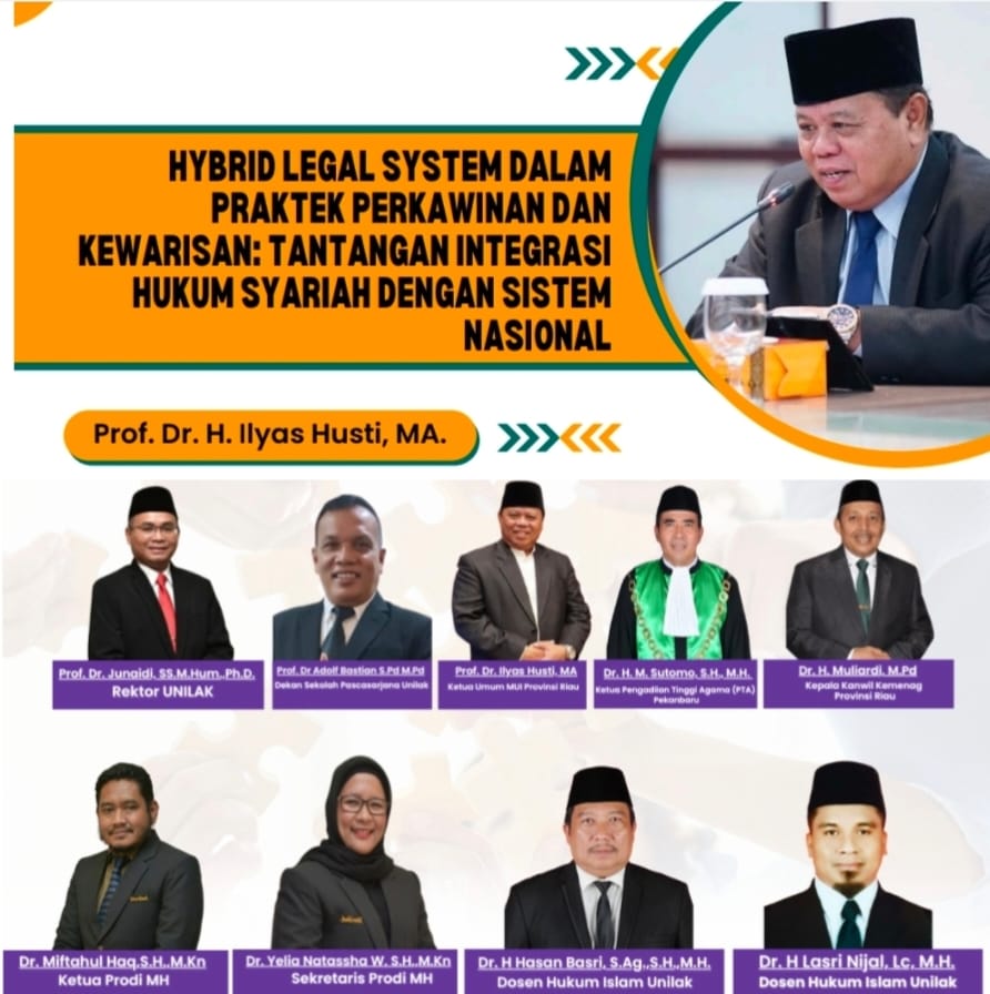 Ketum MUI Riau Kupas Hybrid Legal System Praktek Perkawainan dan Kewarisan di Unilak