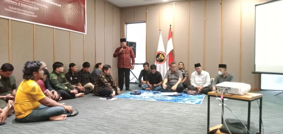 Ketum MUI Riau Narasumber Dialog Wawasan Kebangsaan dan Keagamaan Bersama Mitra Deradikalisasi