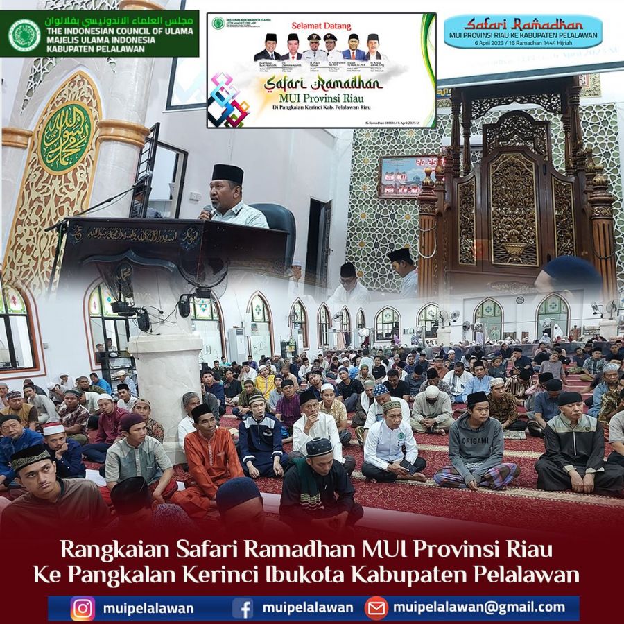 MUI Riau dan MUI Pelalawan Gelar Safari Dakwah Ramadan 1444 H Dihadiri Bupati dan Ormas Islam