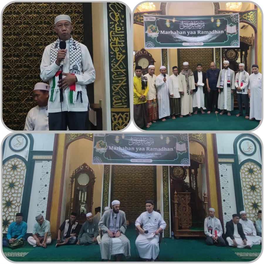 Subuh Pertama Safari Ramadhan Membasuh luka palestina di Masjid Paripurna Ikhlas Pekanbaru